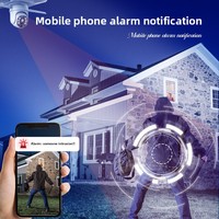 Caméra de surveillance intégrée à énergie solaire IP66 en aluminium avec éclairage LED pour rue, surveillance à distance et interphone bidirectionnel pour routes
