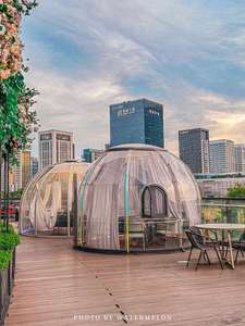 Lusso <span class=keywords><strong>2</strong></span>.5m trasparente per PC bolle casa tenda facile installazione moderna per tutte le stagioni impermeabile 4.9 metri quadrati case a bolle - Product Image 4