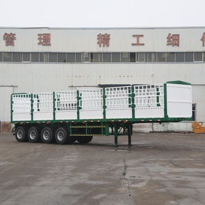 Nouveau 3/4/5/6 essieux 40 pieds de haut FenceCargo bâche étanche à la pluie clôture camion semi-<span class=keywords><strong>remorque</strong></span> pour le transport de légumes - Product Image 3