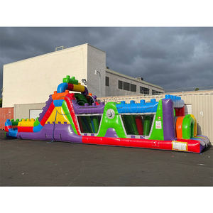 <span class=keywords><strong>Carrera</strong></span> de Obstáculos Inflable para Alquiler en Fiestas, Parque de Aventuras al Aire Libre, Castillo Inflable con Tobogán y Obstáculos - Product Image 3