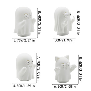 Nouveauté, fantôme mignon et coquin imprimé en 3D personnalisé pour Halloween, mini fantôme imprimé en 3D pour la décoration de bureau, de la maison ou du bureau - Product Image 2
