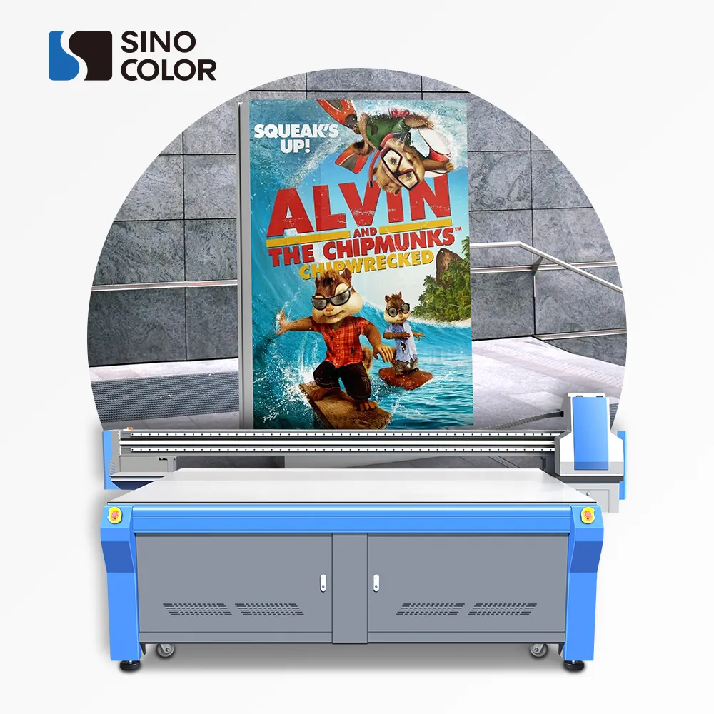 SinoColor digital uv flatbed 3d metal printer 플라스틱 sign printing 기계 FB-2513