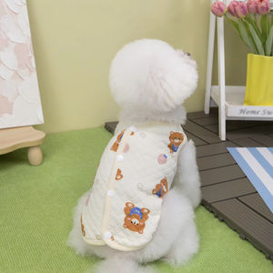 <span class=keywords><strong>2026</strong></span> Atacado Roupas de Cachorro de Desenho Animado Outono Inverno Pijama Colete de Algodão com Botões nas Costas para Teddy Bear Bichon Cães Pequenos - Product Image 1