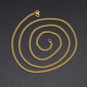 Collier pour femme Jxx Fashion plaqué or 24 carats, chaîne cubaine plate en cuivre de différentes longueurs avec perle, diamant et zircon - Product Image 4