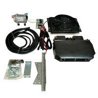 Aire Acondicionado de 12v 24v para CAMIÓN AUTOBÚS SISTEMA DE AIRE ACONDICIONADO UNIVERSAL PARA AUTOMÓVILES KIT DE A/C EVAPORADOR Bajo el Tablero KIT DE COMPRESOR