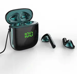 Tai nghe không dây màu xanh không dây TWS Tai nghe Earbud 5.0 Tai nghe không dây chống thấm nước