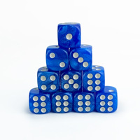 Vente en gros de dés de jeu standard à 6 faces de bonne qualité avec motif de perles, mini dés de 12 mm