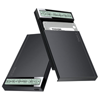 SHUOLE fábrica al por mayor HDD SSD carcasa 2,5 pulgadas SATA HDD SSD carcasa soporte Usb C tipo C caja de plástico con pantalla LCD