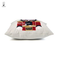 Housse de coussin personnalisée de haute qualité en velours avec broderie patchwork Casse-Noisette, décoration de Noël pour la maison, taie d'oreiller carrée
