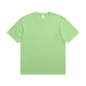 T-shirt en chenille tricoté brodé pour homme, coupe oversize de luxe, uni, avec impression de logo personnalisé, design vierge - Product Image 2