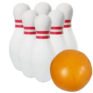 Hot sale kid's indoor-outdoor game toys inflatable bowling pins set for sale bowling ball toy balls