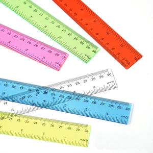 Règle droite transparente multicolore Glosense de 30 cm en PVC et plastique, populaire auprès des étudiants, pour le bureau et la papeterie scolaire - Product Image 2