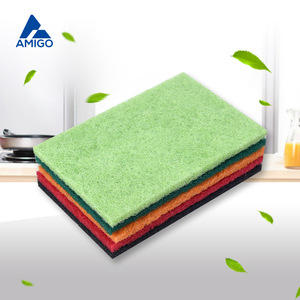 Paquete de 5 estropajos de nylon Amigo con diseño de diamante, paño de limpieza para cocina, paño para platos, removedor de óxido, desengrasante, estropajo para ollas, rectangular - Product Image 1