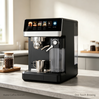 Cafetera Espresso Anbolife de 20 Bares con Pantalla Táctil Digital, Preparación Silenciosa, Jarra de Leche Desmontable, OEM ODM