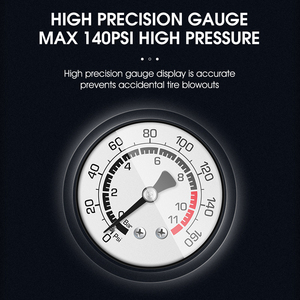 西自行车便携式迷你140磅/平方英寸高压充气地板手动泵丁字手柄可折叠底座自行车手动泵 - Product Image 6