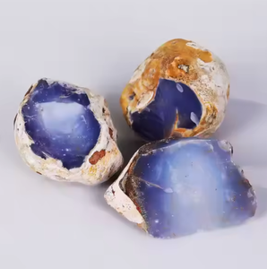 Pierre brute de calcédoine bleue naturelle en gros, origine turque, cristal pour l'équilibre émotionnel, soulagement de l'irritabilité, guérison, vente en gros - Product Image 3