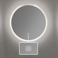 MARVEL ONE Miroir de salle de bain LED à capteur tactile unique 220V Interrupteur d'alimentation inductif Variateur intelligent infini 5W Certifié CE/FCC/ROHS