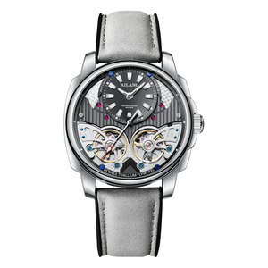 Montre automatique pour homme, boîtier en alliage, bracelet en cuir, étanche 3ATM, montre-bracelet mécanique pour affaires - Product Image 1