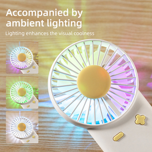 Ventilador de Mano Más Reciente con Capacidad de Batería de 800 mAh, Ventilador de Refrigeración de Color Veraniego, Ventilador Portátil con Mosquetón - Product Image 2