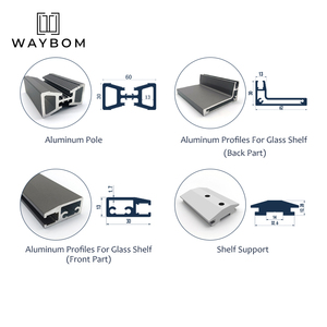 خزانة ملابس منخفضة السعر مزودة بنظام الأقطاب من الألومنيوم سهلة التركيب مع إطار معدني خزانة خزانة ملابس مخزنة من الألومنيوم - Product Image 2