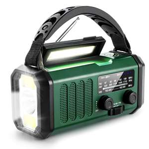 Radio de Emergencia Solar XSY-330 de 5000mAh con Manivela, Banco de Energía, AM/FM, Linterna LED y Alarma SOS para Camping y Desastres - Product Image 1