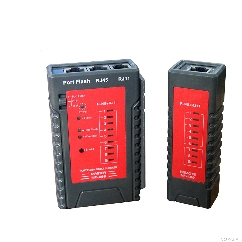 Slow/Fast Test Switch Optional RJ11 Cable Continuity Tester Port Flash Cable Checker NF-469
