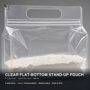 Bolsa Transparente para Palomitas de Maíz 31x20+4cm 12x8in, Paquete a Granel para Snacks Inflados, Bolsa con Cierre Zip para Fiestas, Empaque de Gran Volumen 1300g, Fabricante - Product Image 3