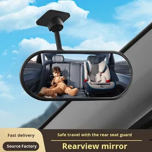 Universal Car Side <b>Mirror</b> with for Extra-Large Wide-Angle Adhesive Design for Baby Observation & Reversing - Product Image 3