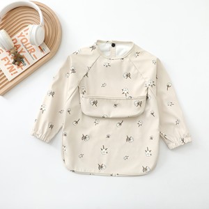 Bavoir <span class=keywords><strong>en</strong></span> tissu lavable doux à manches longues avec poche, bavoir à enfiler, <span class=keywords><strong>tablier</strong></span> imperméable <span class=keywords><strong>pour</strong></span> l'alimentation des bébés - Product Image 4