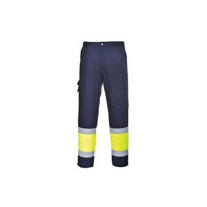 Portwest-L049YNRXXXL Hi-Vis กางเกงขายาวสีตัดกันระดับ1น้ำหนักเบาชุดทำงาน HI-VIS สีเหลือง/สีกรมท่า - Product Image 1