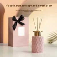 Diffuseur d'arômes rose personnalisé, diffuseur d'air sans flamme en rotin de haute qualité. Convient aux hôtels, aux maisons, aux chambres à coucher.
