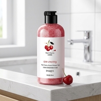 Images Fruit Scrub Douchegel 300ml Rode Kers Kiwi Citroen Body Wash Exfolierende Dieptereiniging Geur Hydraterend Groothandel