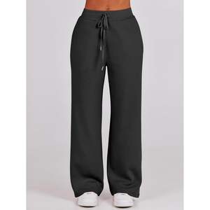 Conjunto Deportivo Casual de 2 Piezas para Mujer, Pantalones Anchos de Punto, Tops Largos con Cremallera para Vacaciones y Viajes - Product Image 6