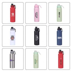 Bouteille isotherme personnalisée avec logo, 32 oz, en acier inoxydable 18/8 sans BPA, à double paroi sous vide, pour boissons chaudes ou froides - Product Image 2