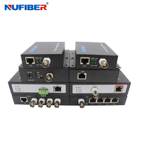NuFiber PSE/PD EOC POC POE NF-9801PSE/PD Extensor Ethernet sobre Coaxial de 300m, Conversor RJ45 a Coaxial, CCTV IP