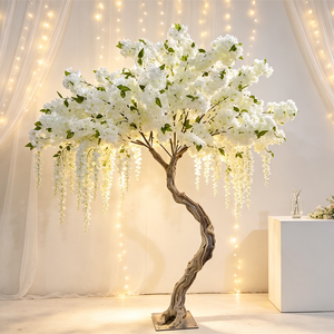 Arbre artificiel de cerisier rose clair, <span class=keywords><strong>1</strong></span> pièce minimum, grand arbre de sakura pour décor de scène de mariage, toile de fond de fête, cabine photo - Product Image 5