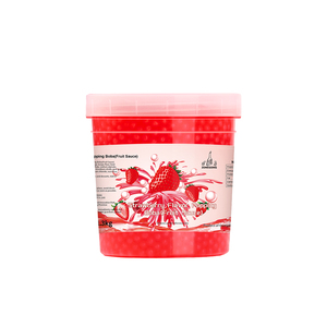 Vente en gros de billes de tapioca à la saveur de fraise de 1,3 kg, perles de boba éclatantes, sucrées, pour les ingrédients de thé à bulles et les garnitures de desserts - Product Image 1