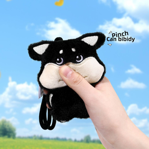 LLavero de cachorro de abeja de felpa suave, cordones personalizados, colgante de mochila escolar, venta al por mayor, monedero de muñeca, dijes, llavero de regalo pequeño, llaveros - Product Image 2