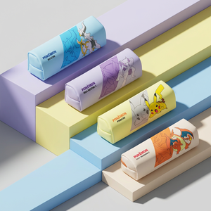 pokemon Plush Pencil Case Zipper Closure Random Design Korean Kids Stationery Soft Pen <b>Bag</b> Cartoon <b>School</b> Supplies Student - Product Image 1