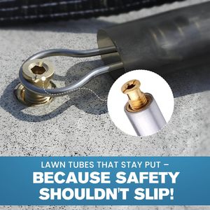 Tube de pavage de pelouse en aluminium anti-corrosion Swimcare de 10 pouces avec ancre en laiton pour l'installation de la couverture de sécurité de la piscine - Product Image 6