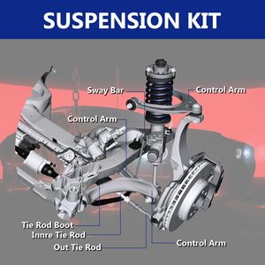 Kit de Suspensión con Brazo de Control Delantero, Rótula, Enlace de Barra Estabilizadora y Extremo de Barra de Acoplamiento, Compatible con <span class=keywords><strong>FORD</strong></span> <span class=keywords><strong>EXPEDITION</strong></span> 4WD 1997-2002 - Product Image 4
