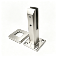 Pince carrée en acier inoxydable de 160 mm pour piscine, support de fixation pour verre de balustrade et main courante d'escalier