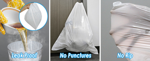 Sacchi per la Spazzatura in Plastica da 13 Galloni con Cordoncino, Design a Rotolo Prodotto in Cina, Realizzati in HDPE PE LDPE con Stampa Offset sulla Superficie - Product Image 6