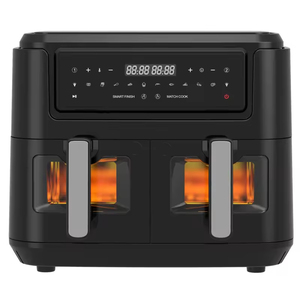 Friteuse à air double 9L avec fenêtre transparente 2000W, friteuse numérique intelligente à double panier, friteuse à air double visible 8L 10L - Product Image 3