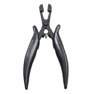 Pince à cheveux en acier inoxydable pour extensions de cheveux à la kératine, outil de retrait de la colle, pointe plate - Product Image 1