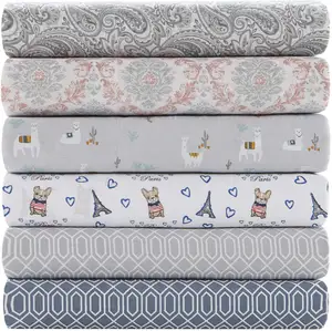 Canada cotton microfiber printed Bed Home bed sheet set