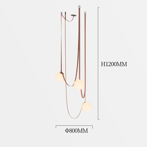 Nordic Wabi-Sabi Style LED Chandelier Minimalist Design for Living Room <b>Dining</b> Room Duplex Stairwell Loft-Designer Pendant <b>Light</b> - Product Image 3