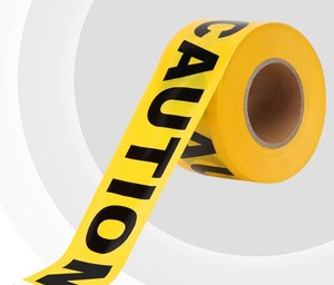 Cinta de Seguridad Amarilla No Adhesiva con Impresión Negra en Negrita para Zonas Peligrosas - Product Image 3