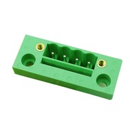 Bloque de Terminales AOSI de 5.08mm de Paso, de Aleación de Cobre, para Montaje en Panel de Pared, 5.00/5.08mm Hembra/Macho, 2P-24, PA66, 300V, 15A, ROHS/CE