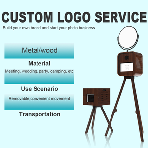 फोटो बूथ शादियों में लकड़ी 15.6 इन टच स्क्रीन फोटोबूथ त्रिपोड लकड़ी के डस्लर वेंडिंग मशीन आवाज मार्गदर्शन - Product Image 6